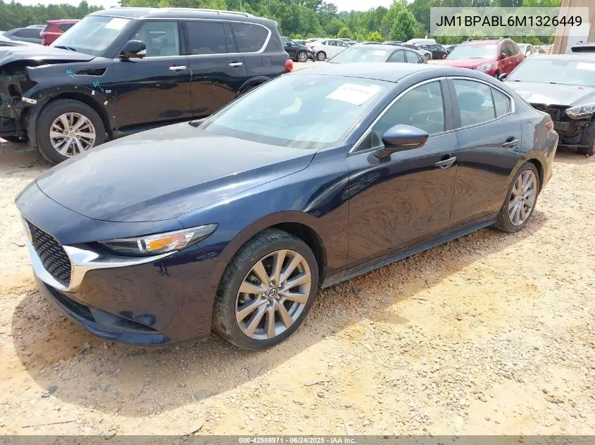 2021 Mazda Mazda3 Select VIN: JM1BPABL6M1326449 Lot: 42586971