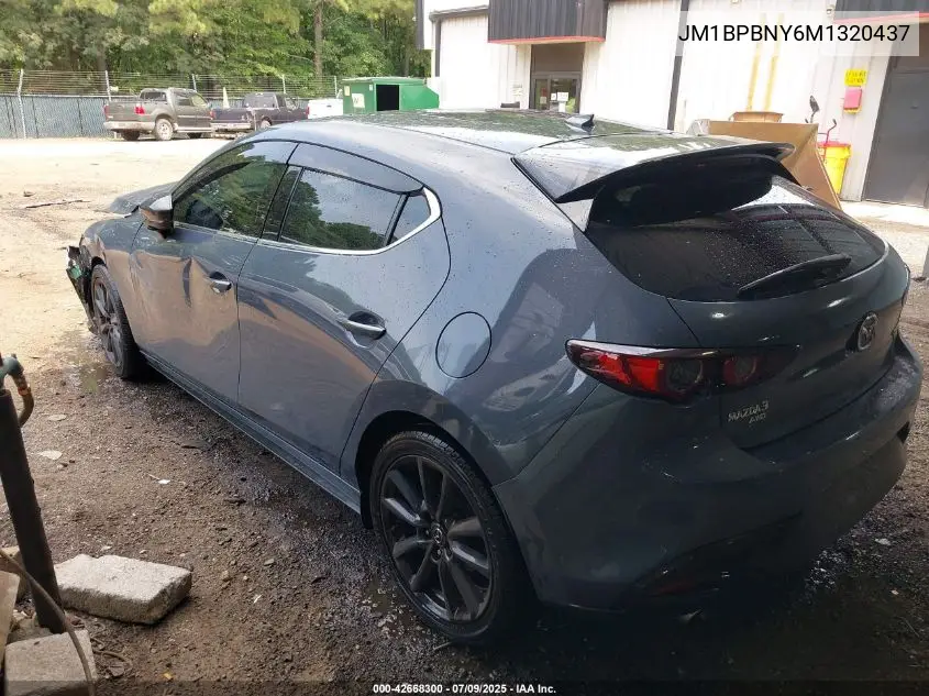 2021 Mazda Mazda3 Hatchback 2.5 Turbo Premium Plus VIN: JM1BPBNY6M1320437 Lot: 42668300