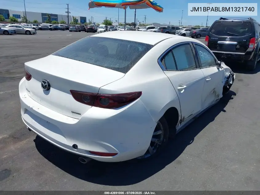 2021 Mazda Mazda3 Select VIN: JM1BPABL8M1321740 Lot: 42691006