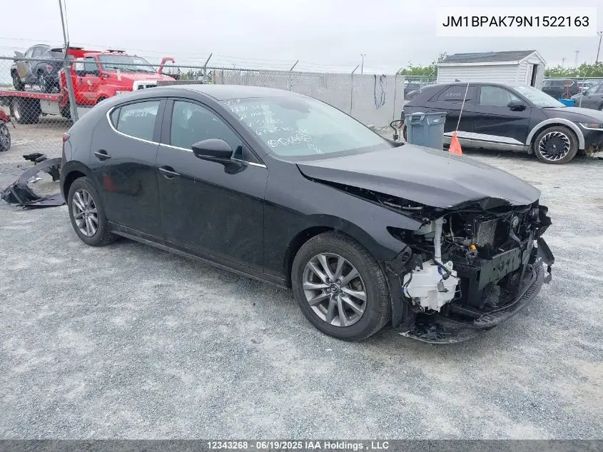 2022 Mazda Mazda3 Gx VIN: JM1BPAK79N1522163 Lot: 12343268
