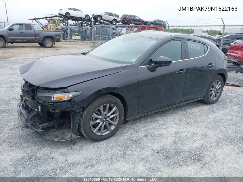 2022 Mazda Mazda3 Gx VIN: JM1BPAK79N1522163 Lot: 12343268