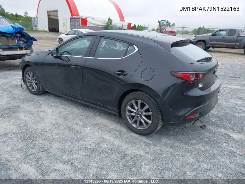 2022 Mazda Mazda3 Gx VIN: JM1BPAK79N1522163 Lot: 12343268