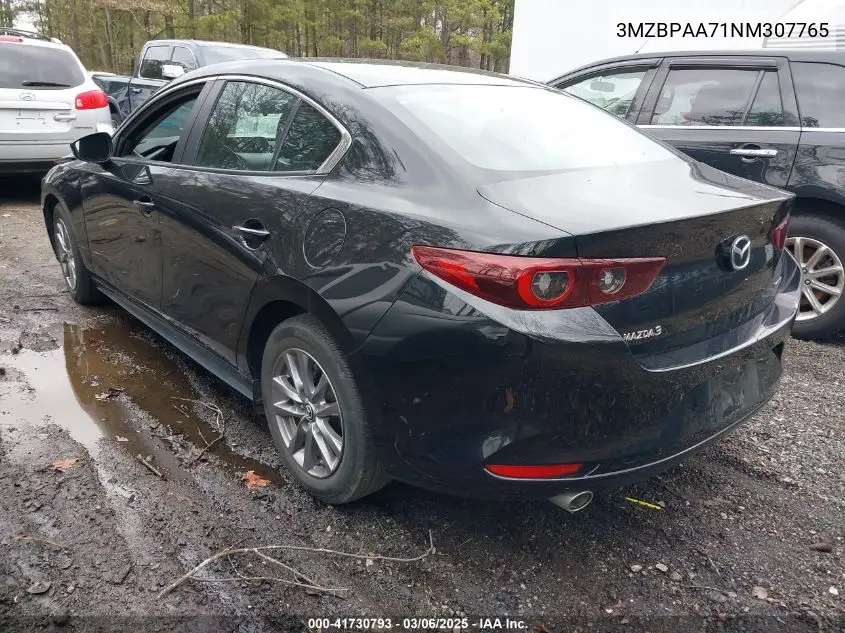 2022 Mazda Mazda3 2.0 VIN: 3MZBPAA71NM307765 Lot: 41730793
