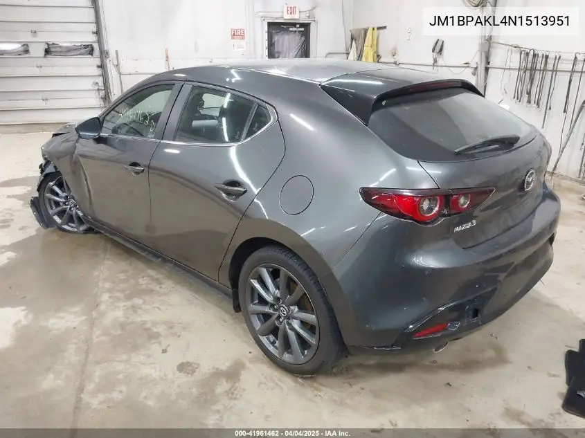 2022 Mazda Mazda3 VIN: JM1BPAKL4N1513951 Lot: 41961462