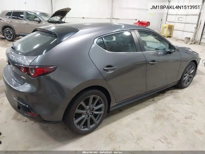 2022 Mazda Mazda3 VIN: JM1BPAKL4N1513951 Lot: 41961462