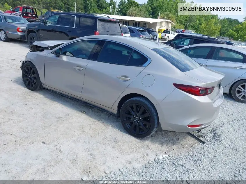 2022 Mazda Mazda3 2.5 Turbo VIN: 3MZBPBAY8NM300598 Lot: 42569553