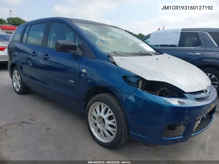 2006 Mazda Mazda5 Sport/Touring VIN: JM1CR193160127192 Lot: 42355143