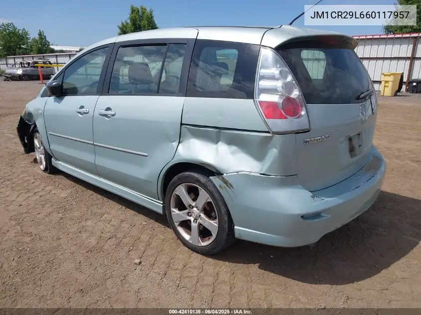2006 Mazda Mazda5 Sport VIN: JM1CR29L660117957 Lot: 42410136