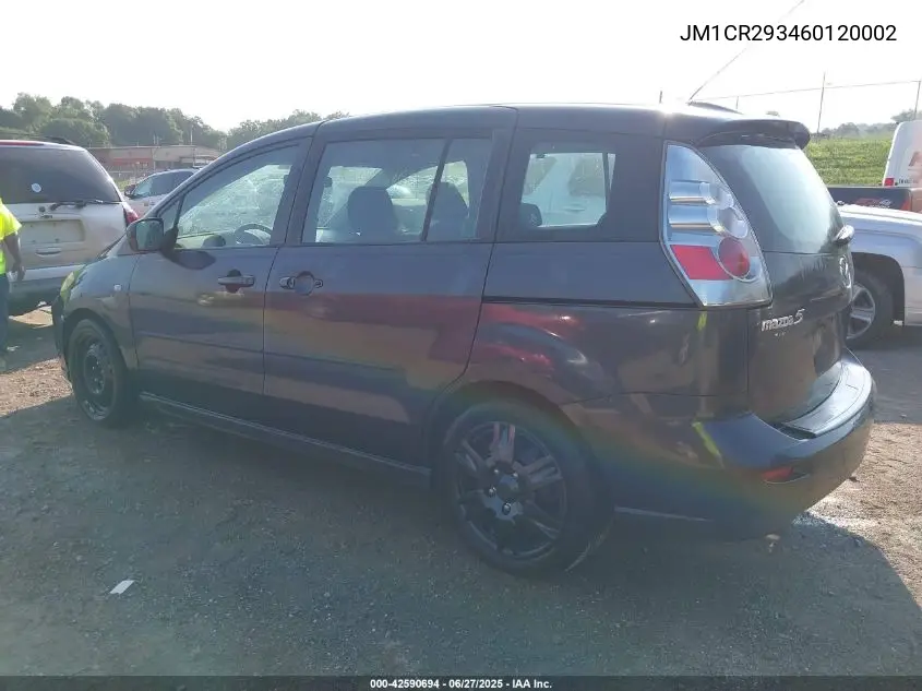 2006 Mazda Mazda5 Touring VIN: JM1CR293460120002 Lot: 42590694