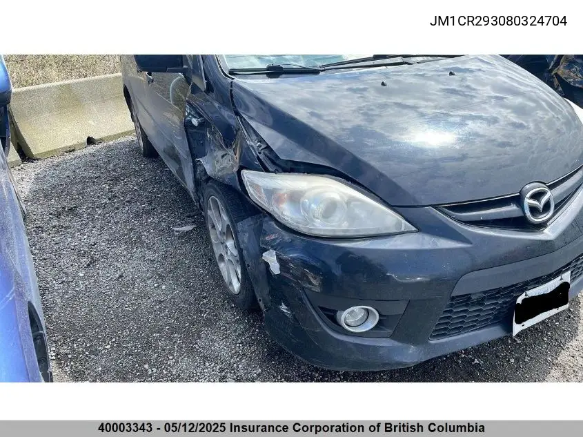 2008 Mazda 5 VIN: JM1CR293080324704 Lot: 40003343