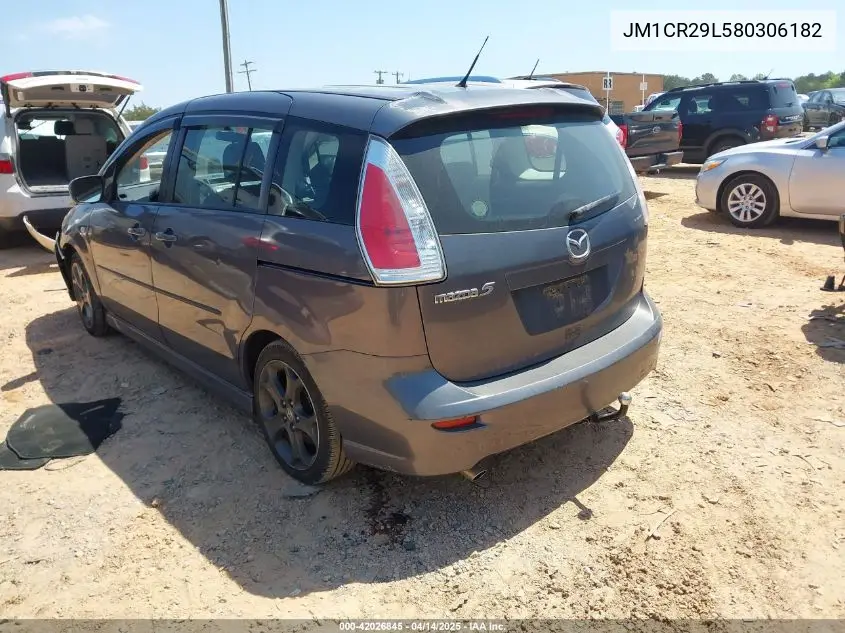 2008 Mazda Mazda5 Sport VIN: JM1CR29L580306182 Lot: 42026845