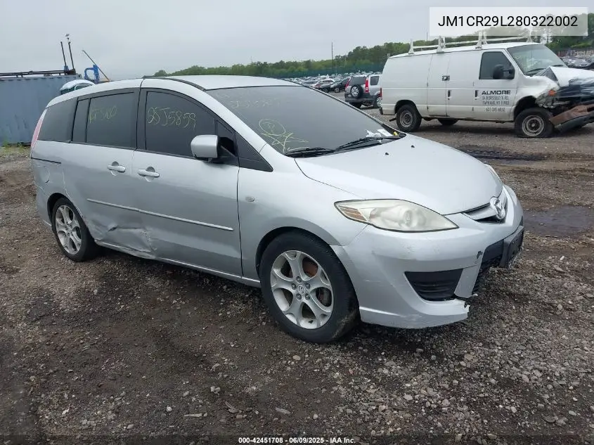 2008 Mazda Mazda5 Sport VIN: JM1CR29L280322002 Lot: 42451708