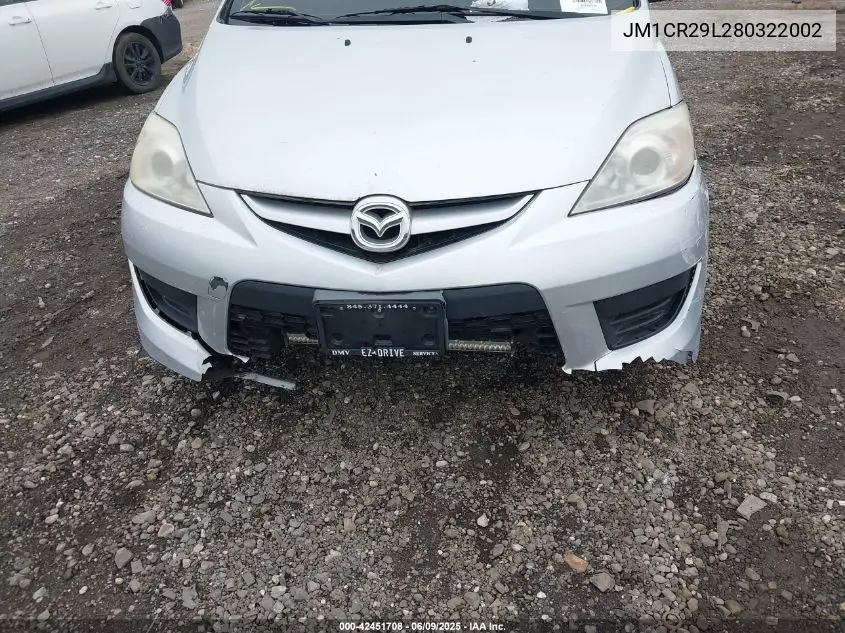 2008 Mazda Mazda5 Sport VIN: JM1CR29L280322002 Lot: 42451708