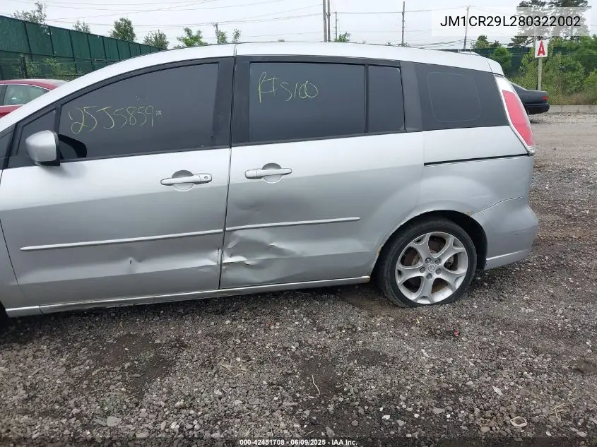 2008 Mazda Mazda5 Sport VIN: JM1CR29L280322002 Lot: 42451708
