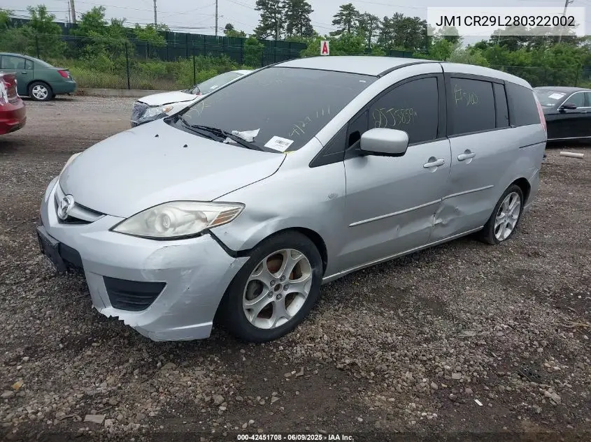 2008 Mazda Mazda5 Sport VIN: JM1CR29L280322002 Lot: 42451708