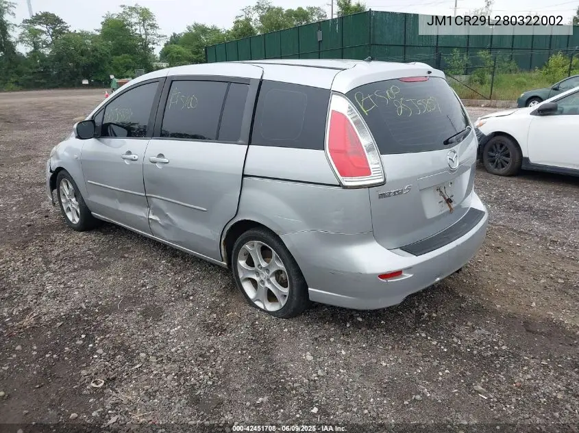 2008 Mazda Mazda5 Sport VIN: JM1CR29L280322002 Lot: 42451708
