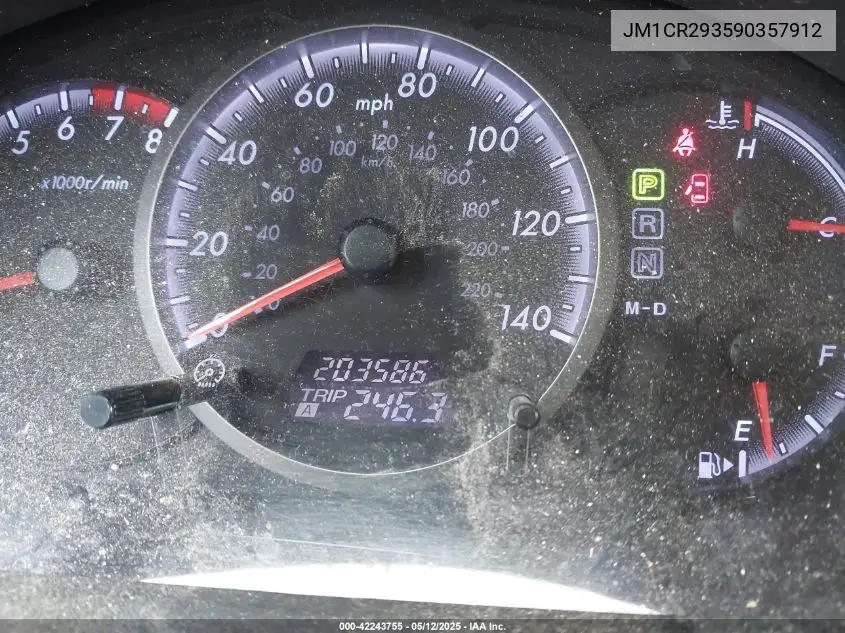 2009 Mazda Mazda5 Touring VIN: JM1CR293590357912 Lot: 42243755