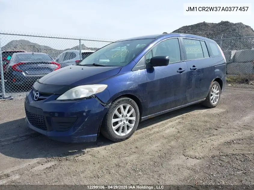 2010 Mazda Mazda5 Gs/Gt VIN: JM1CR2W37A0377457 Lot: 12299106