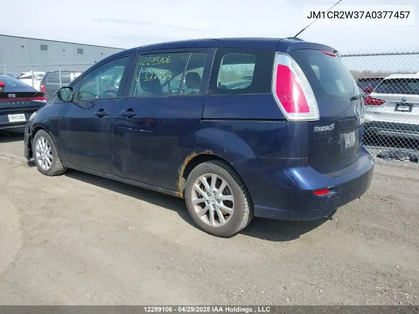 2010 Mazda Mazda5 Gs/Gt VIN: JM1CR2W37A0377457 Lot: 12299106