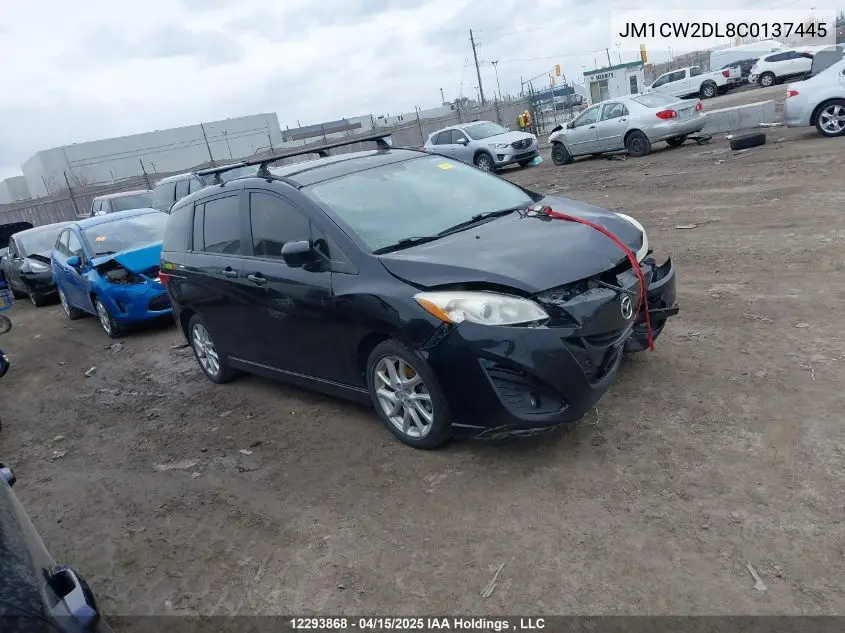 2012 Mazda Mazda5 Gt VIN: JM1CW2DL8C0137445 Lot: 12293868