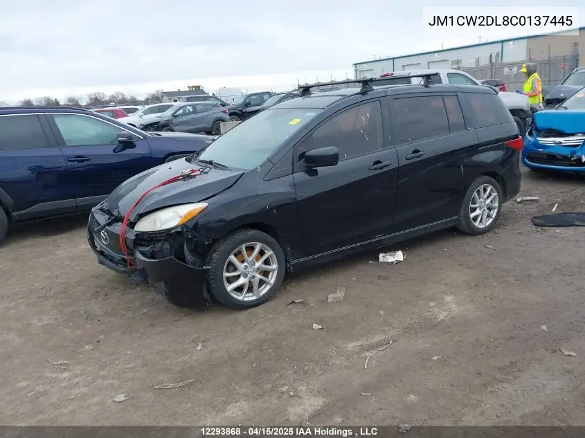 2012 Mazda Mazda5 Gt VIN: JM1CW2DL8C0137445 Lot: 12293868