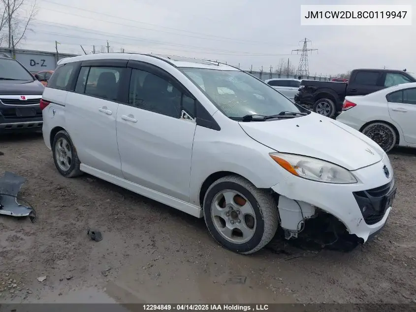 2012 Mazda 5 VIN: JM1CW2DL8C0119947 Lot: 12294849