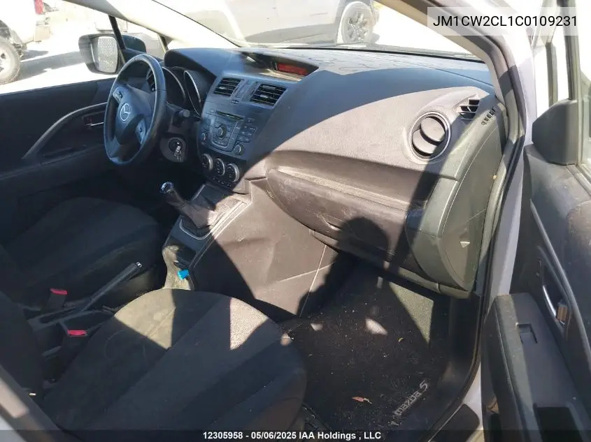 2012 Mazda 5 VIN: JM1CW2CL1C0109231 Lot: 12305958