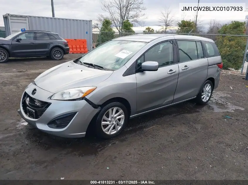 2012 Mazda Mazda5 Sport VIN: JM1CW2BLXC0107933 Lot: 41813231