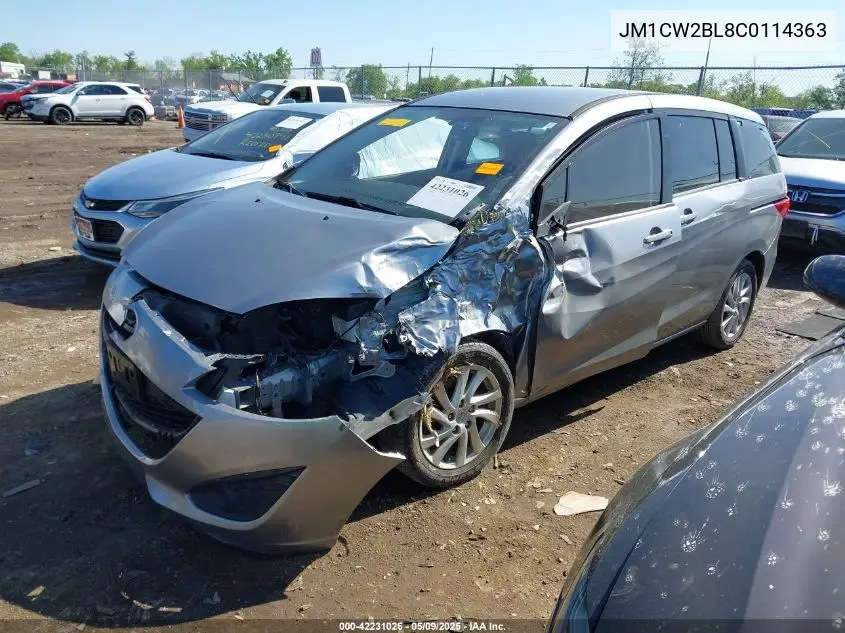 2012 Mazda Mazda5 Sport VIN: JM1CW2BL8C0114363 Lot: 42231026