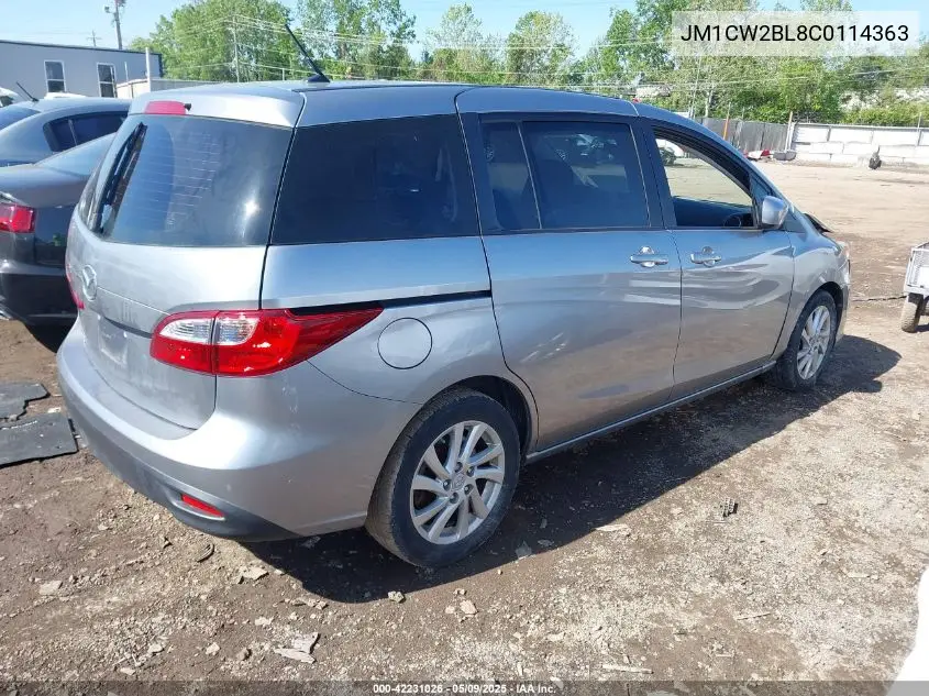 2012 Mazda Mazda5 Sport VIN: JM1CW2BL8C0114363 Lot: 42231026