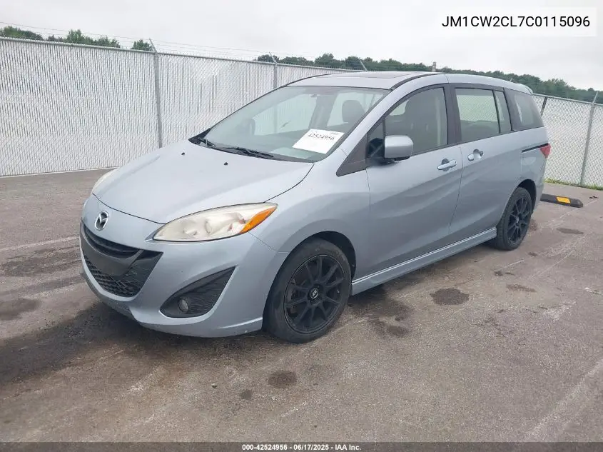 2012 Mazda Mazda5 Touring VIN: JM1CW2CL7C0115096 Lot: 42524956