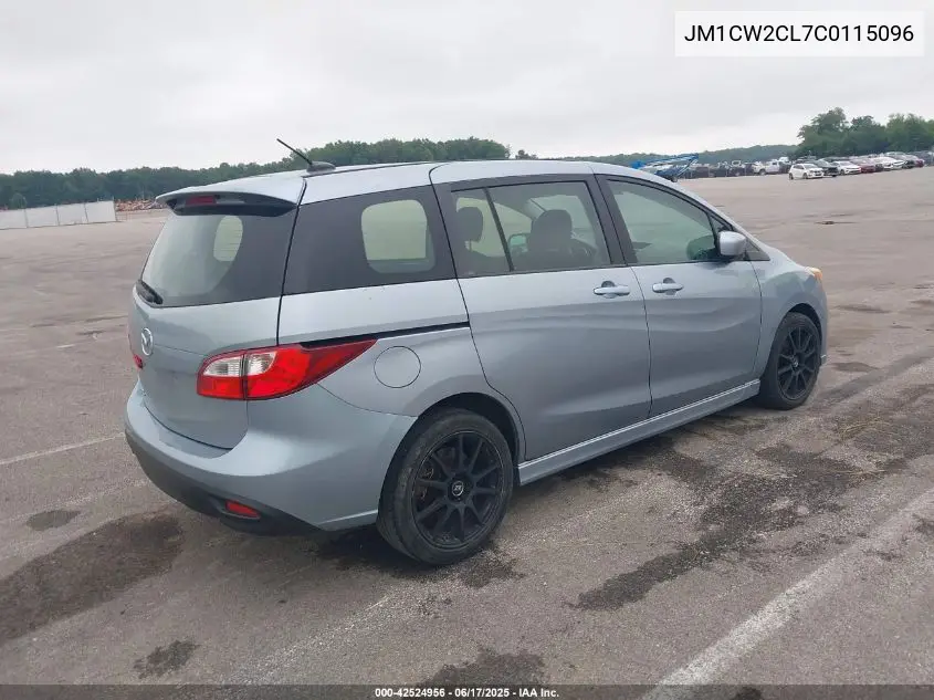 2012 Mazda Mazda5 Touring VIN: JM1CW2CL7C0115096 Lot: 42524956