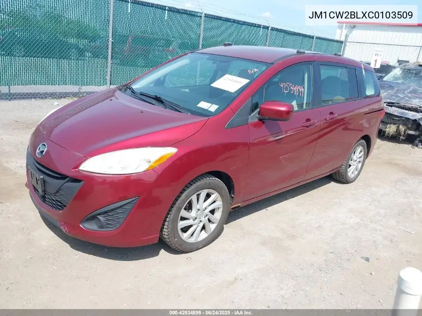 2012 Mazda Mazda5 Sport VIN: JM1CW2BLXC0103509 Lot: 42534899