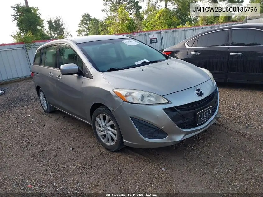 2012 Mazda Mazda5 Sport VIN: JM1CW2BL6C0136796 Lot: 42703465