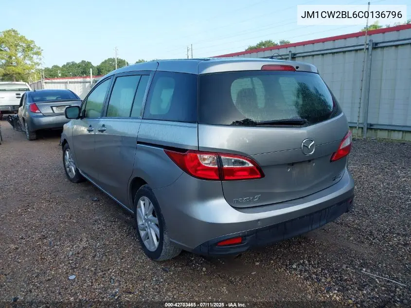 2012 Mazda Mazda5 Sport VIN: JM1CW2BL6C0136796 Lot: 42703465