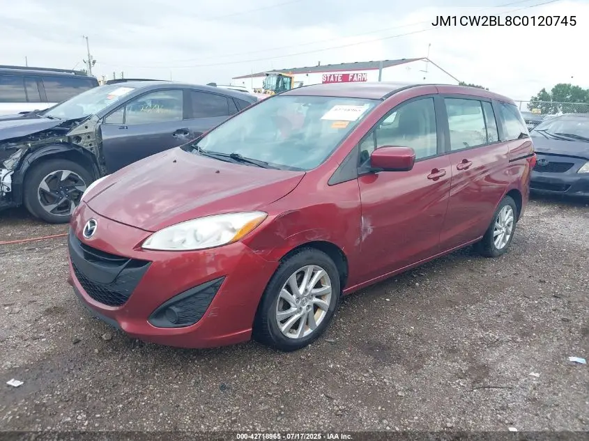 2012 Mazda Mazda5 Sport VIN: JM1CW2BL8C0120745 Lot: 42718965
