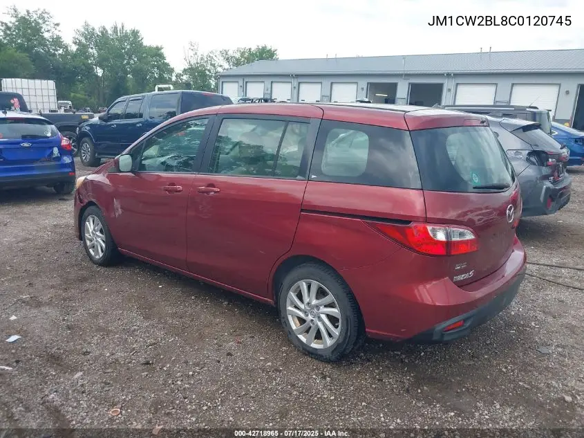 2012 Mazda Mazda5 Sport VIN: JM1CW2BL8C0120745 Lot: 42718965
