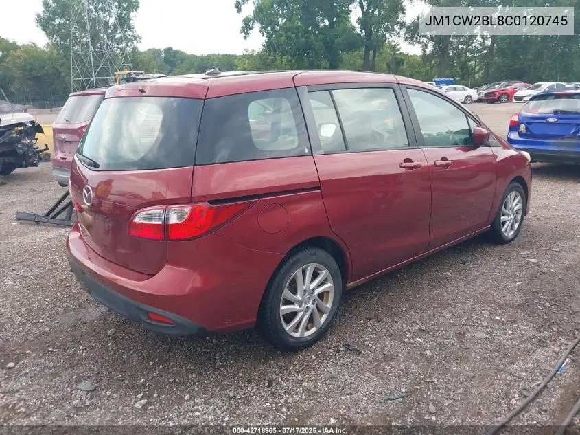 2012 Mazda Mazda5 Sport VIN: JM1CW2BL8C0120745 Lot: 42718965