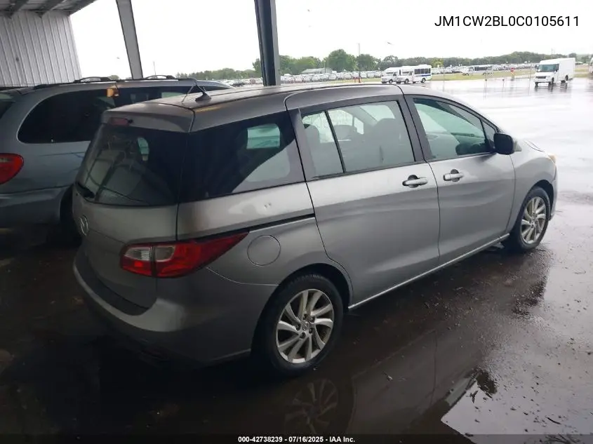 2012 Mazda Mazda5 Sport VIN: JM1CW2BL0C0105611 Lot: 42738239