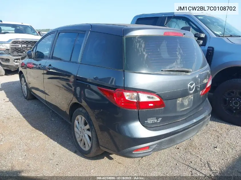 2012 Mazda Mazda5 Sport VIN: JM1CW2BL7C0108702 Lot: 42755990