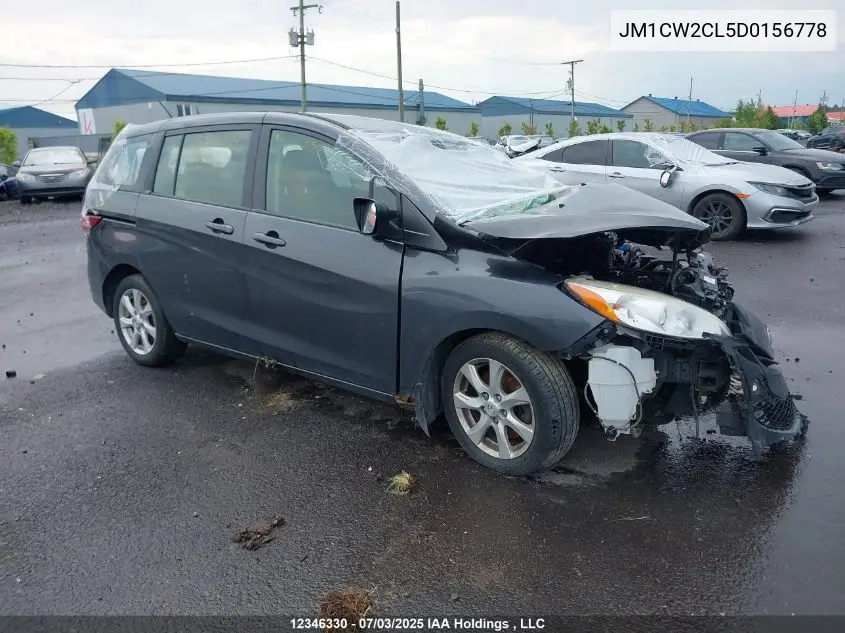 2013 Mazda Mazda5 Gs VIN: JM1CW2CL5D0156778 Lot: 12346330X