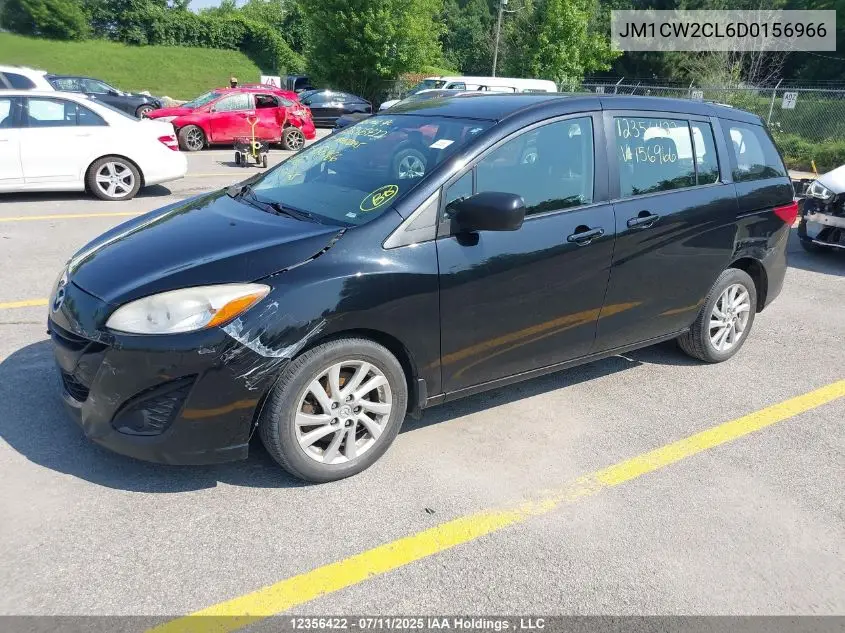 2013 Mazda Mazda5 VIN: JM1CW2CL6D0156966 Lot: 12356422