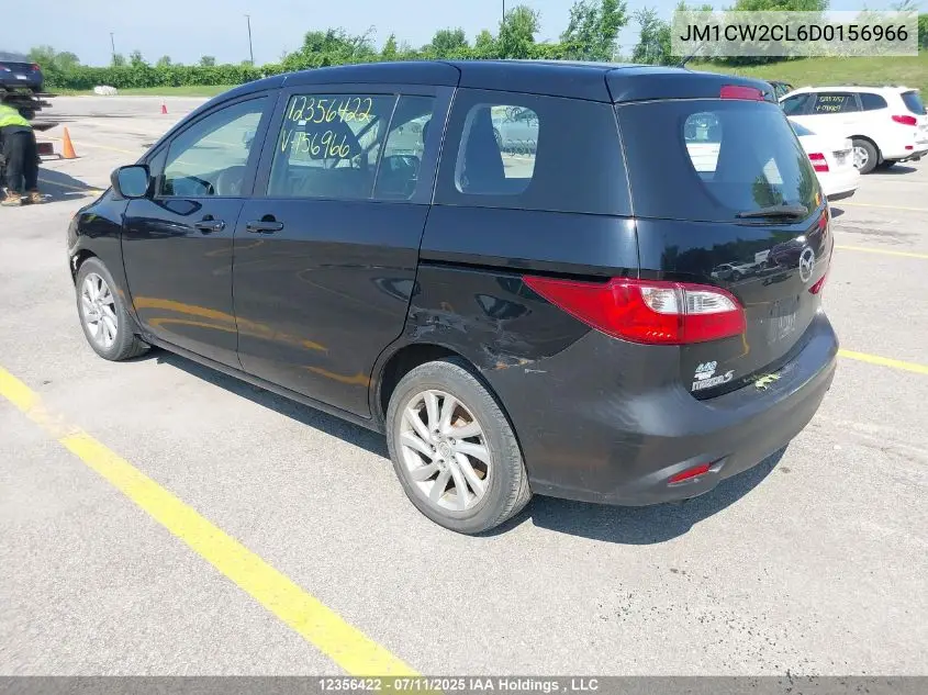 2013 Mazda Mazda5 VIN: JM1CW2CL6D0156966 Lot: 12356422