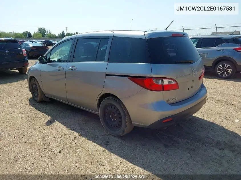 2014 Mazda 5 Touring VIN: JM1CW2CL2E0167531 Lot: 30065673