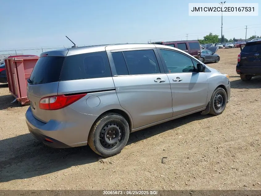 2014 Mazda 5 Touring VIN: JM1CW2CL2E0167531 Lot: 30065673