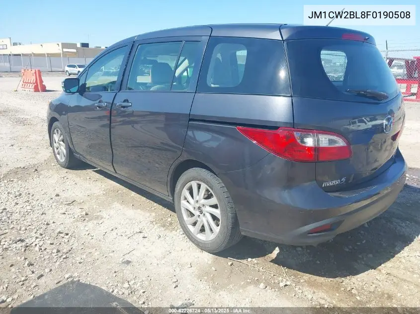 2015 Mazda Mazda5 Sport VIN: JM1CW2BL8F0190508 Lot: 42226724