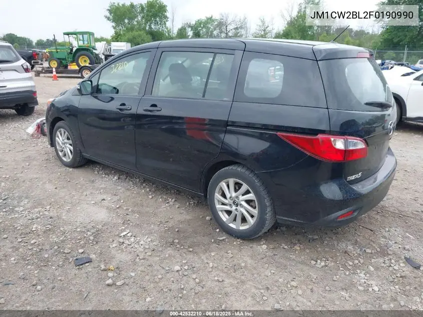 2015 Mazda Mazda5 Sport VIN: JM1CW2BL2F0190990 Lot: 42532210