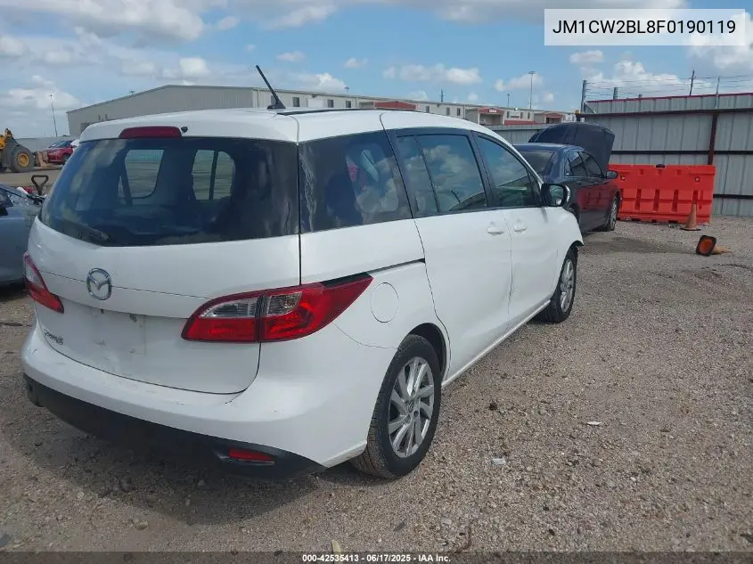 2015 Mazda Mazda5 Sport VIN: JM1CW2BL8F0190119 Lot: 42535413