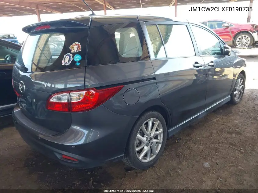2015 Mazda Mazda5 Touring VIN: JM1CW2CLXF0190735 Lot: 42587132