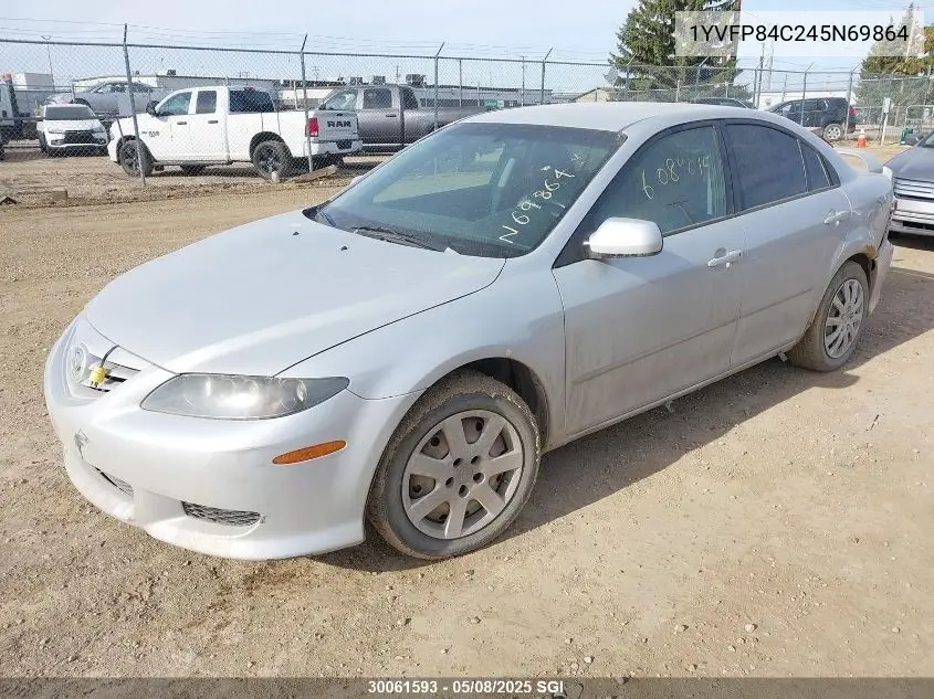 2004 Mazda 6 I VIN: 1YVFP84C245N69864 Lot: 30061593